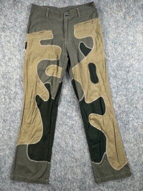 Pygmees Pants Y2K Vintage Camo Cut Out Jean Size Small Cotton